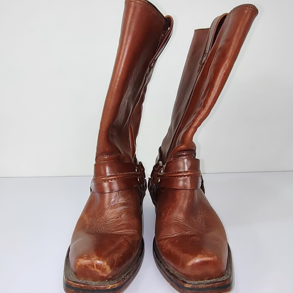 Rudel Mens pull Up Biker Boots